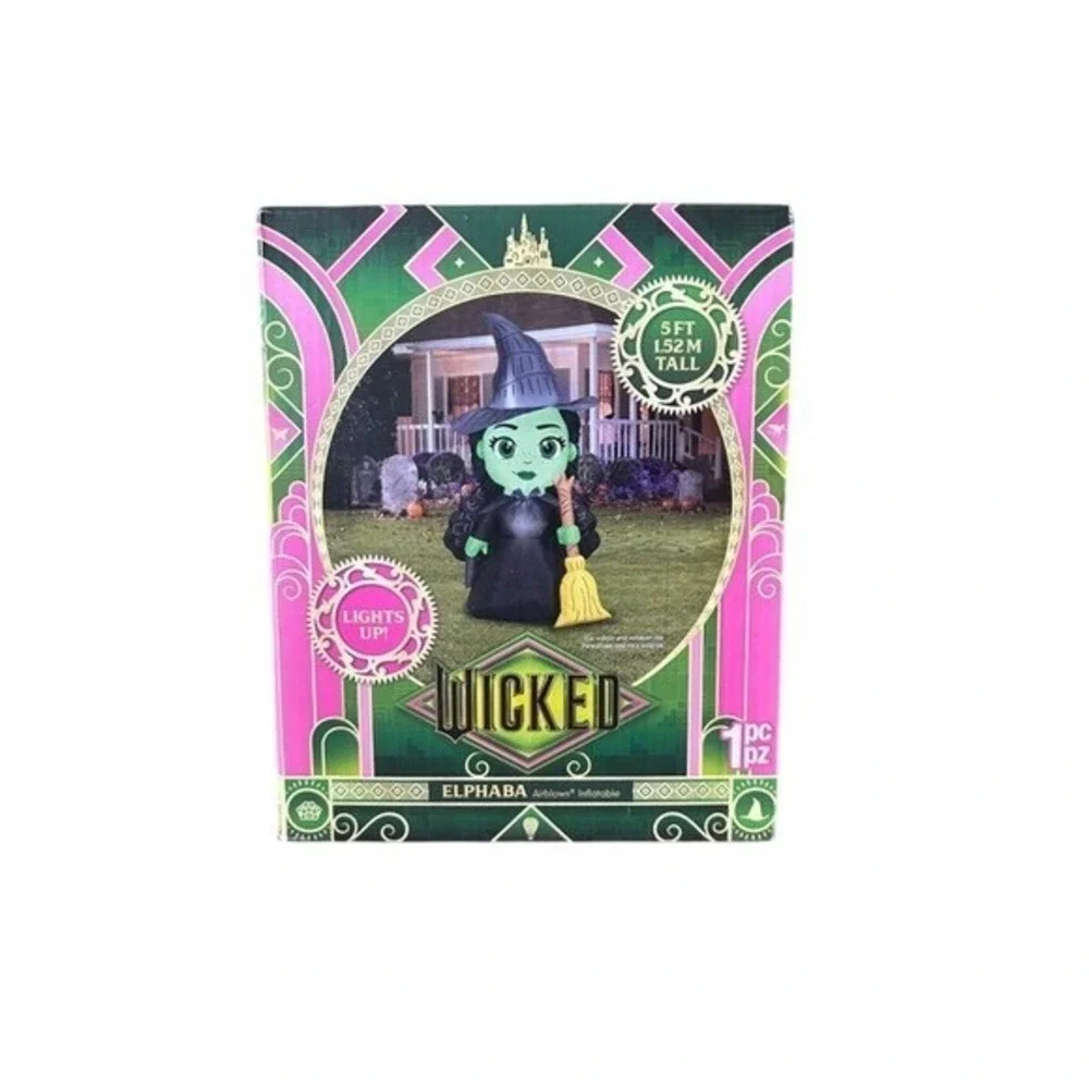 WICKED ELPHABA INFLATABLE Halloween Wizard Of Oz Lights Up 5ft Yard GIFT NEW